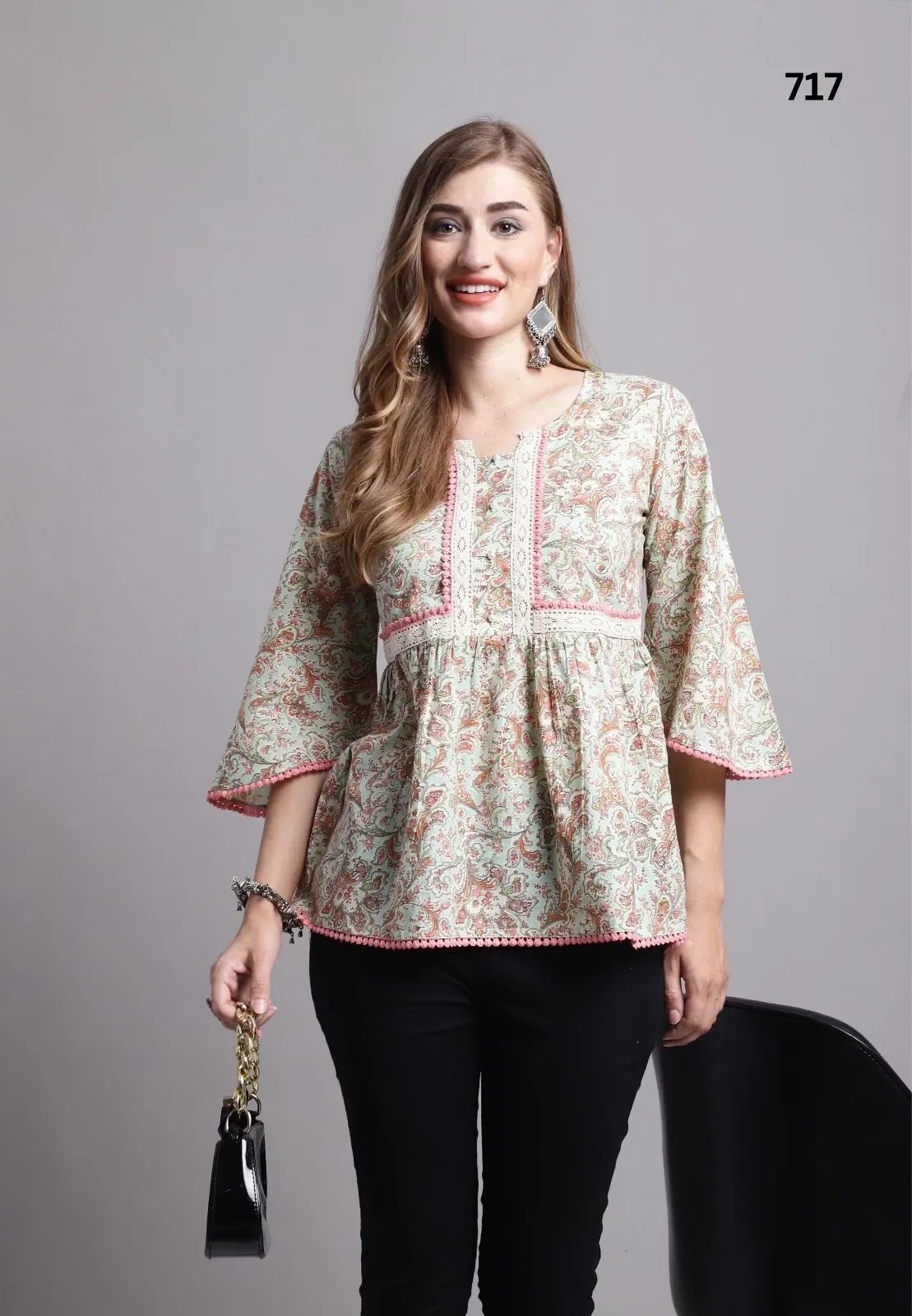 Trendy Maahi Cotton Cambric Short Ladies Top Catalog
